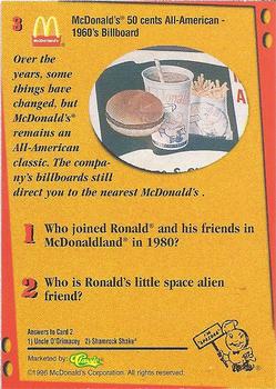 1996 Classic McDonald's #3 McDonald's 50 cents All-American - 1960's Billboard Back