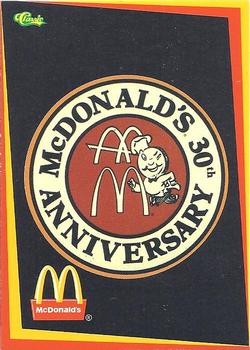 1996 Classic McDonald's #18 McDonald's 30th Anniversary - 1985 Front
