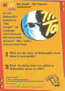 Phone Card $2 #37 of 50 McDonald's 1996: 'Mac Tonight': 1987 Television Ad. 