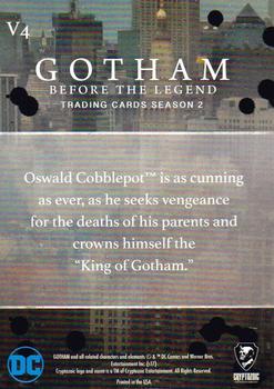 2017 Cryptozoic Gotham Season 2 - Rising Villains #V4 Oswald Cobblepot Back