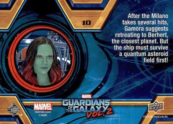2017 Upper Deck Marvel Guardians of the Galaxy Vol. 2 #10 Into the Quantum Asteroid Field Back
