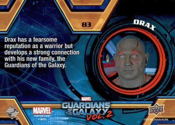 2017 Upper Deck Marvel Guardians of the Galaxy Vol. 2 #83 Drax Back