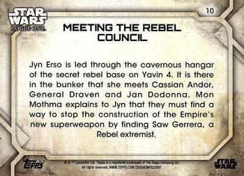 2017 Topps Star Wars Rogue One Series 2 #10 Meeting the Rebel Council Back