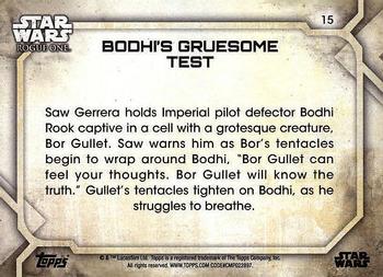 2017 Topps Star Wars Rogue One Series 2 #15 Bodhi's Gruesome Test Back