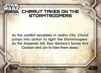 2017 Topps Star Wars Rogue One Series 2 #20 Chirrut Takes on the Stormtroopers Back