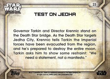 2017 Topps Star Wars Rogue One Series 2 #23 Test on Jedha Back
