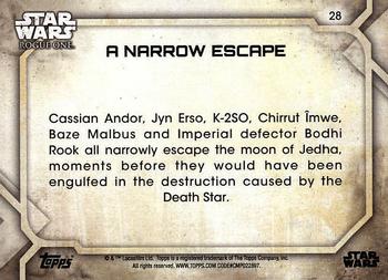 2017 Topps Star Wars Rogue One Series 2 #28 A Narrow Escape Back