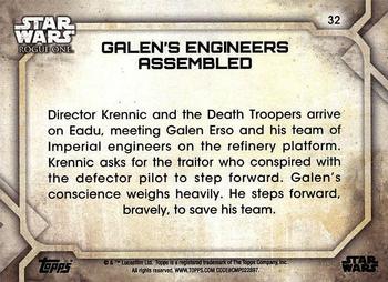 2017 Topps Star Wars Rogue One Series 2 #32 Galen's Engineers Assembled Back
