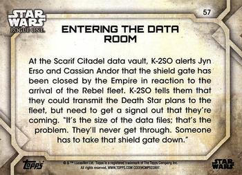 2017 Topps Star Wars Rogue One Series 2 #57 Entering the Data Room Back