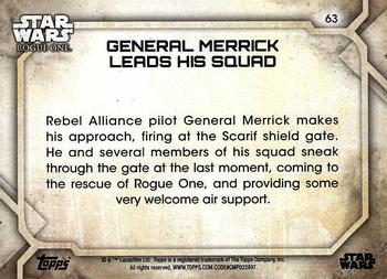 2017 Topps Star Wars Rogue One Series 2 #63 General Merrick Leads His Squad Back