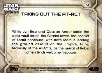 2017 Topps Star Wars Rogue One Series 2 #64 Taking Out the AT-ACT Back
