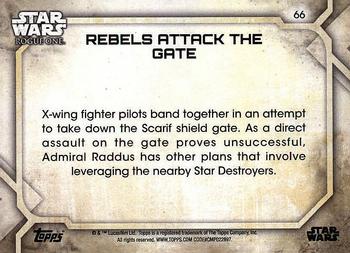 2017 Topps Star Wars Rogue One Series 2 #66 Rebels Attack the Gate Back
