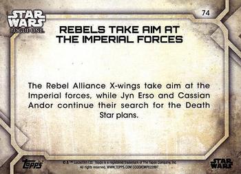2017 Topps Star Wars Rogue One Series 2 #74 Rebels Take Aim at the Imperial Forces Back