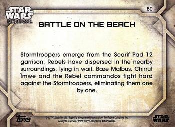 2017 Topps Star Wars Rogue One Series 2 #80 Battle on the Beach Back