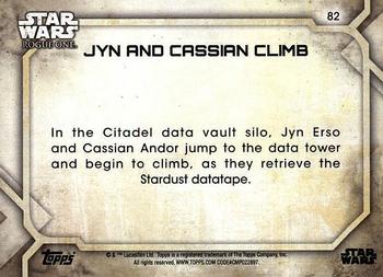 2017 Topps Star Wars Rogue One Series 2 #82 Jyn and Cassian Climb Back