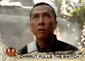 2017 Topps Star Wars Rogue One Series 2 #86 Chirrut Pulls the Switch Front