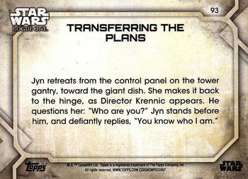 2017 Topps Star Wars Rogue One Series 2 #93 Transferring the Plans Back