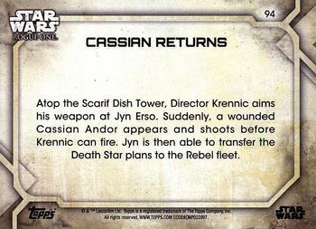 2017 Topps Star Wars Rogue One Series 2 #94 Cassian Returns Back