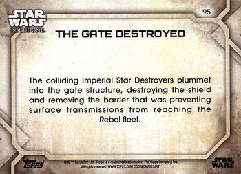 2017 Topps Star Wars Rogue One Series 2 #95 The Gate Destroyed Back