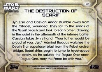 2017 Topps Star Wars Rogue One Series 2 #98 The Destruction of Scarif Back