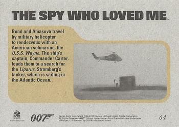 2015 Rittenhouse James Bond Archives - The Spy Who Loved Me #64 Bond and Amasova travel by military helicopter Back