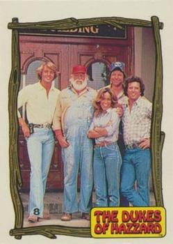 1983 Donruss The Dukes of Hazzard #8 Duke family and Cooter Front