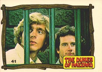 1983 Donruss The Dukes of Hazzard #41 Bo and Luke behind bars Front