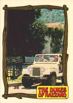 1983 Donruss The Dukes of Hazzard #36 Jesse and Daisy in the jeep Front
