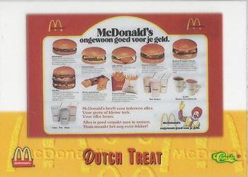 1996 Classic McDonald's - Cels #MC11 Dutch Treat - 1970's Dutch Menu Front