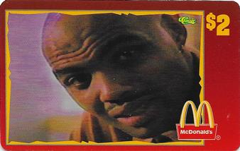 1996 Classic McDonald's - $2 Phone Cards #47 Charles Barkley (2) - 1995 Television Commercial Front