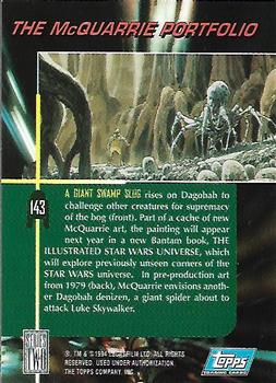 1994 Topps Star Wars Galaxy Series 2 - Deluxe Edition #143 A Giant Swamp Slug Back