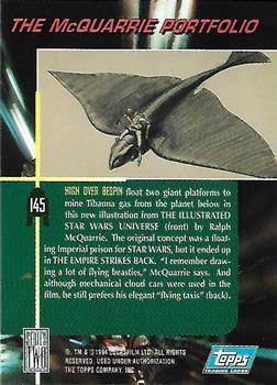 1994 Topps Star Wars Galaxy Series 2 - Deluxe Edition #145 High Over Bespin Back