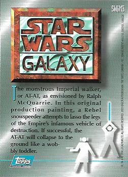 1994 Topps Finest Star Wars Galaxy Magazine #SWGM3 Imperial AT-AT Back
