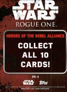 2017 Topps Star Wars Rogue One Series 2 - Heroes of the Rebel Alliance #HR-4 K-2SO Back