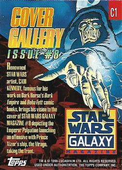 1996 Topps Star Wars Galaxy Magazine Cover Gallery #C1 Emperor Palpatine Back