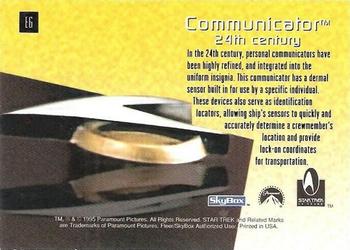 1995 SkyBox 30 Years of Star Trek Phase One - Evolution of Technology #E6 24th Century Communicator Back