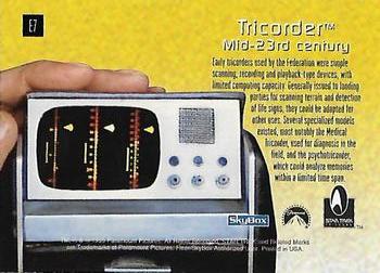 1995 SkyBox 30 Years of Star Trek Phase One - Evolution of Technology #E7 Mid-23rd Century Tricorder Back