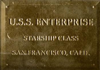1995 SkyBox 30 Years of Star Trek Phase One - Registry Plaques #R-1 U.S.S. Enterprise Front