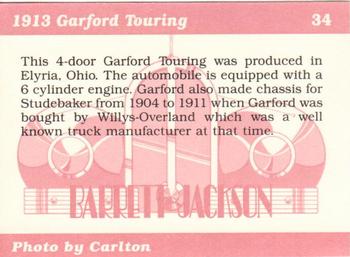 1996 Barrett Jackson Showcase #34 1913 Garford Touring Back