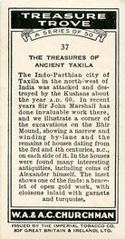 1937 Churchman's Treasure Trove #37 The Treasures of Ancient Taxila Back