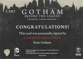 2017 Cryptozoic Gotham Season 2 - Autographs #CMO Cameron Monaghan Back