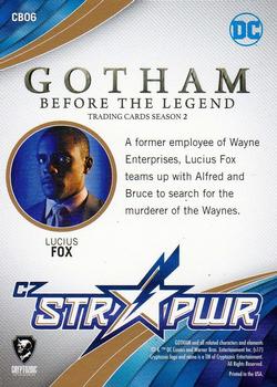 2017 Cryptozoic Gotham Season 2 - Character Bios Gold #CB06 Lucius Fox Back