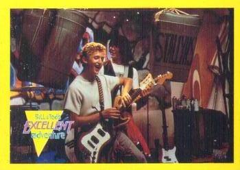 1991 Merlin Bill & Ted's Totally Excellent Collector Cards #2 Bill & Ted Make a Promo in the Garage Front