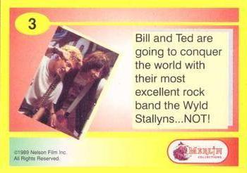 1991 Merlin Bill & Ted's Totally Excellent Collector Cards #3 Bill & Ted 