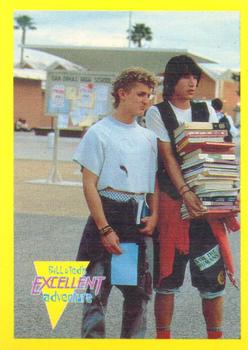 1991 Merlin Bill & Ted's Totally Excellent Collector Cards #5 Bill and Ted Resarching History Front