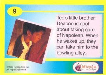 1991 Merlin Bill & Ted's Totally Excellent Collector Cards #9 Ted's Brother looking after Napoelon Back
