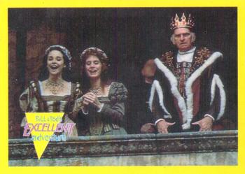 1991 Merlin Bill & Ted's Totally Excellent Collector Cards #21 The Babes cheer most royally as Bill & Ted escape Front