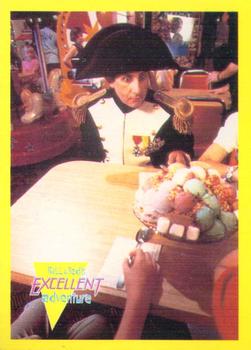 1991 Merlin Bill & Ted's Totally Excellent Collector Cards #25 Deacon takes Napolean for a neapolitan pig out! Front