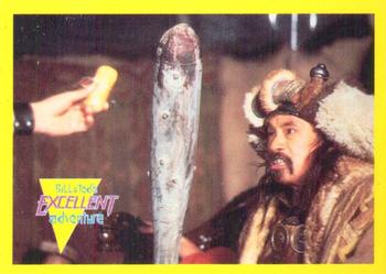 1991 Merlin Bill & Ted's Totally Excellent Collector Cards #32 Ghengis lured with a twinkie Front