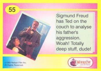1991 Merlin Bill & Ted's Totally Excellent Collector Cards #55 Sigmund Freud has Ted on the couch to analyse Back